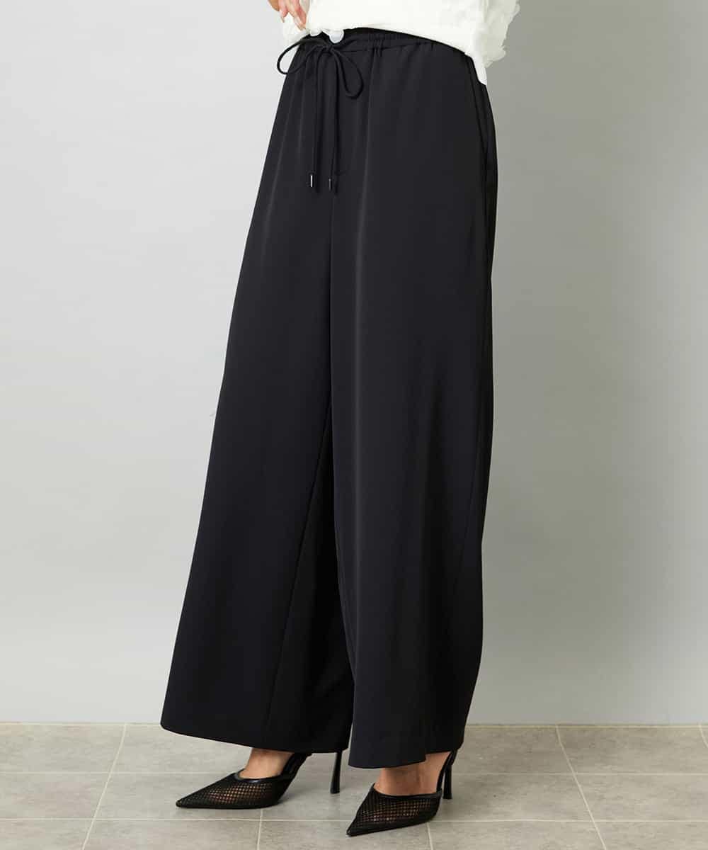 FMLHD02280 MICHEL KLEIN(ミッシェルクラン) [リラックスボトム]ドローストリング ワイドパンツ カーキ