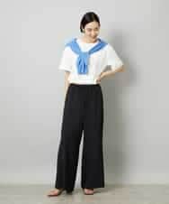 FMLHD02280 MICHEL KLEIN(ミッシェルクラン) [リラックスボトム]ドローストリング ワイドパンツ カーキ