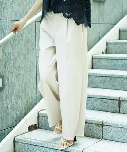 FMLHD03240 MICHEL KLEIN ワンタックワイドパンツ