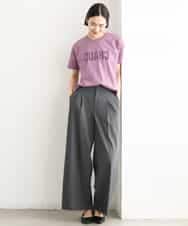 FMLJD04250 MICHEL KLEIN(ミッシェルクラン) ベルトデザインワイドパンツ ダークグレー