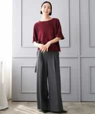 FMLJD04250 MICHEL KLEIN(ミッシェルクラン) ベルトデザインワイドパンツ ダークグレー