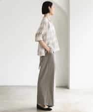 FMLJD04250 MICHEL KLEIN(ミッシェルクラン) ベルトデザインワイドパンツ ダークグレー