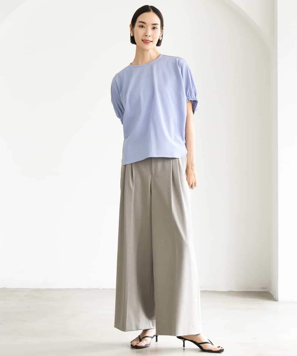 FMLJD04250 MICHEL KLEIN(ミッシェルクラン) ベルトデザインワイドパンツ ダークグレー