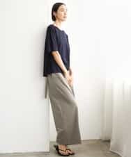 FMLJD04250 MICHEL KLEIN(ミッシェルクラン) ベルトデザインワイドパンツ ダークグレー