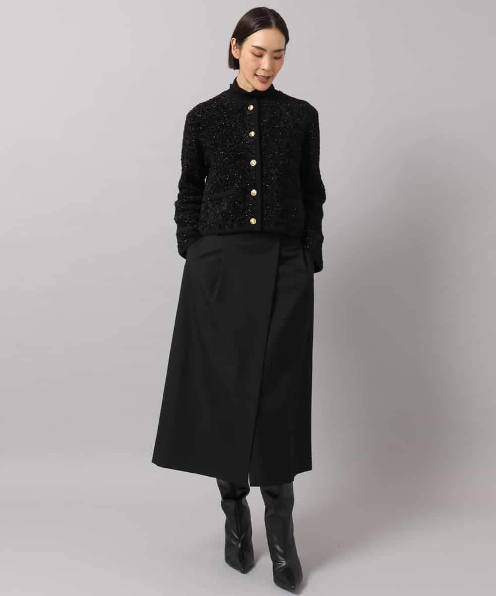 FMSAG41270 MICHEL KLEIN(ミッシェルクラン) ニットツイードジャケット ベージュ