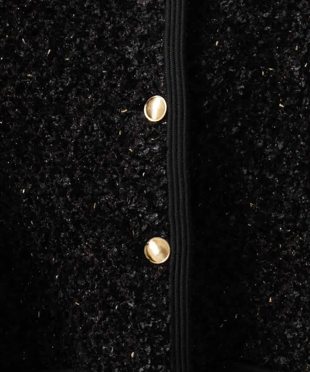 FMSAG41270 MICHEL KLEIN(ミッシェルクラン) ニットツイードジャケット ベージュ