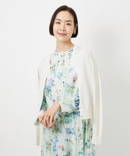 FMSDD13230 MICHEL KLEIN(ミッシェルクラン) コンパクトクルーネックカーディガン アイボリー