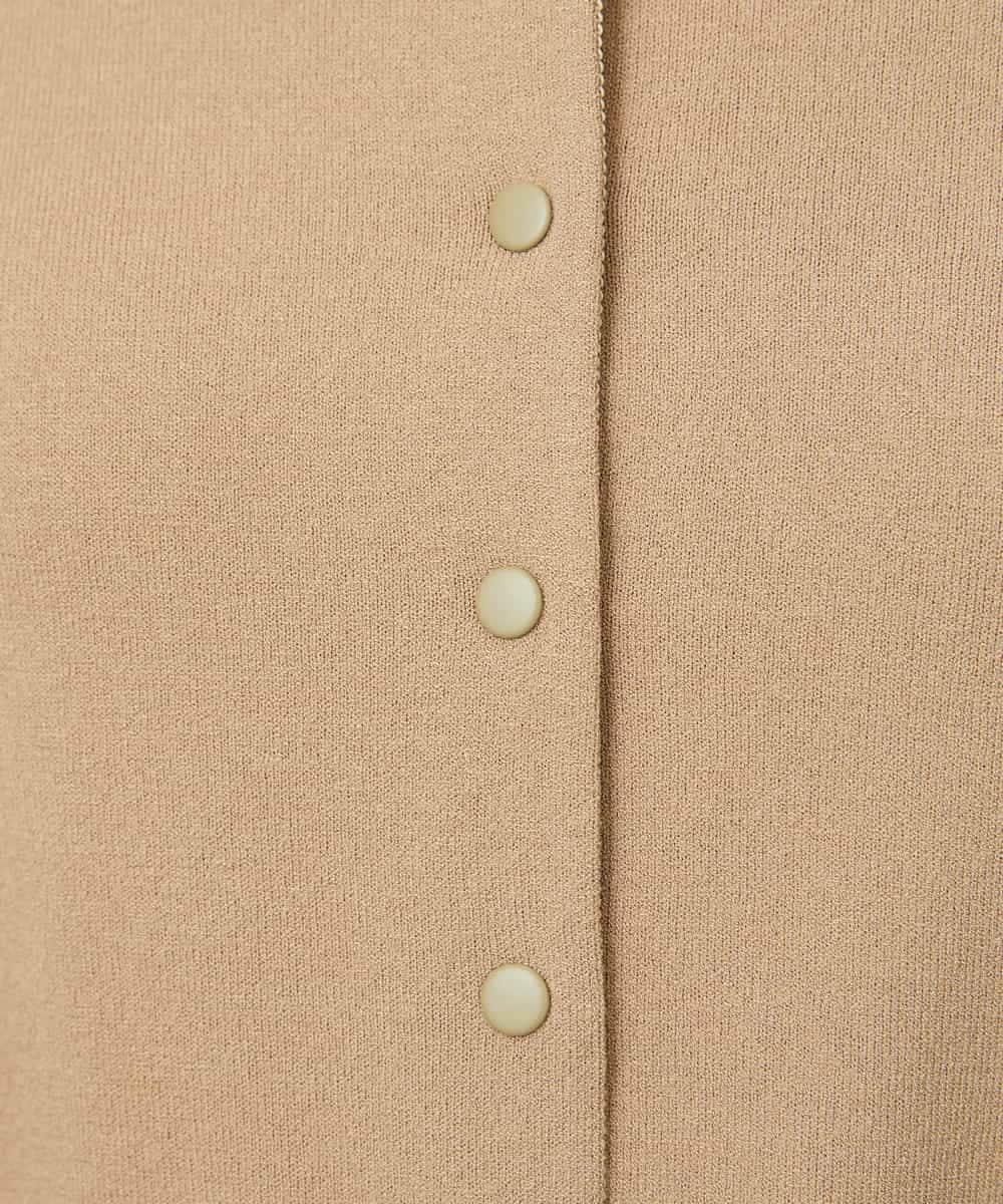 FMSDD13230 MICHEL KLEIN(ミッシェルクラン) コンパクトクルーネックカーディガン ベージュ