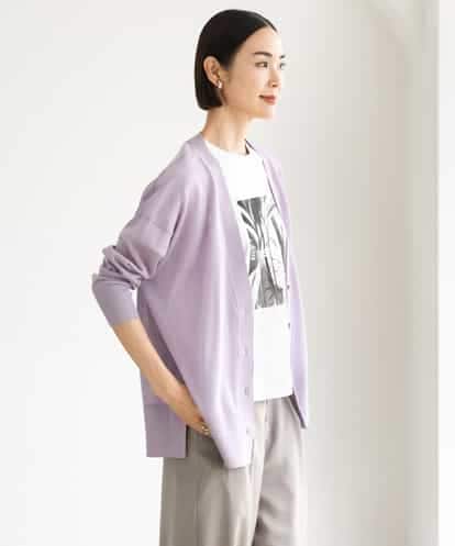 FMSJD21190 MICHEL KLEIN [２WAY]シアーVネックカーディガン