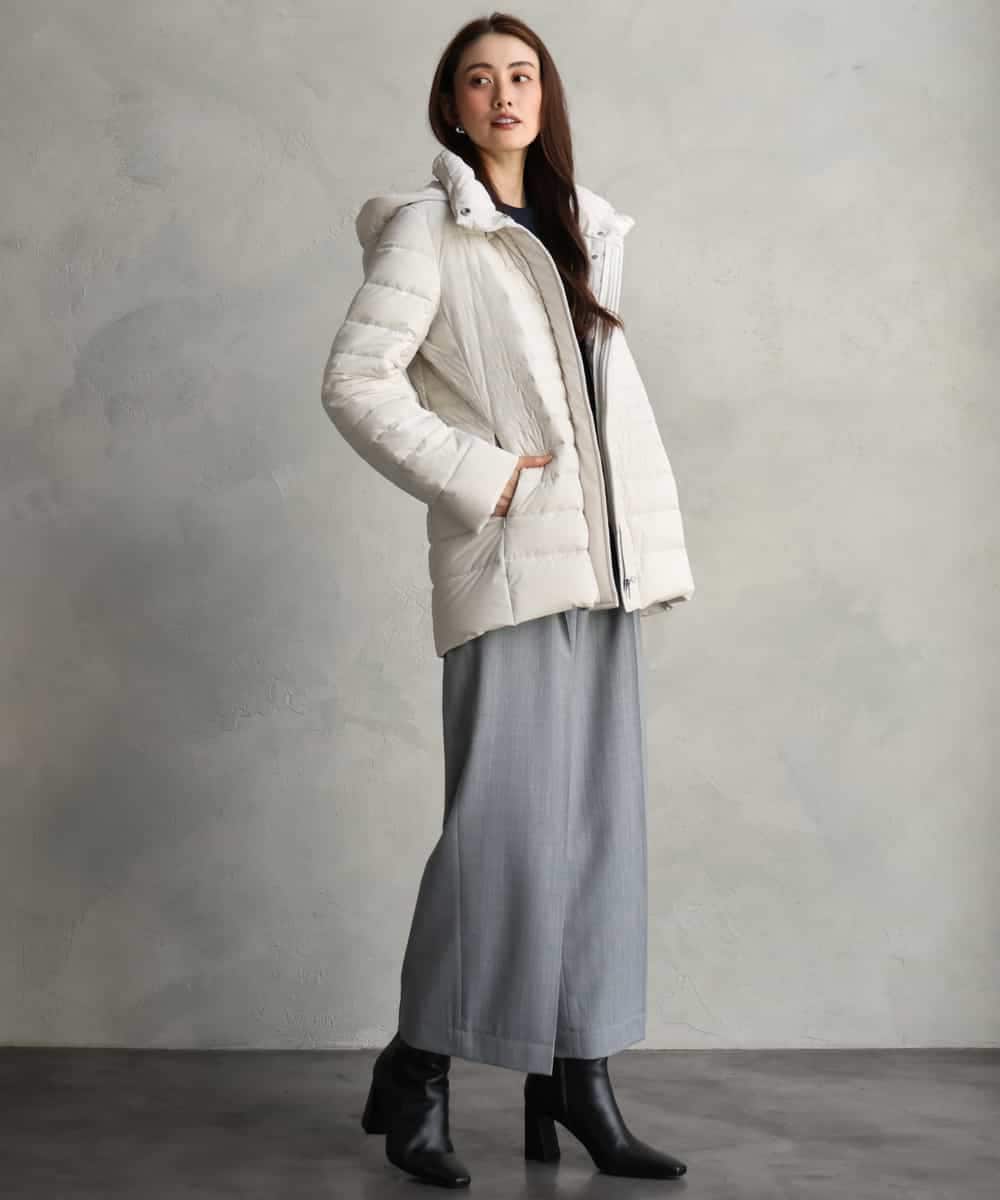 FMVBG40570 MICHEL KLEIN(ミッシェルクラン) [定番人気]ストレッチダウンジャケット ネイビー