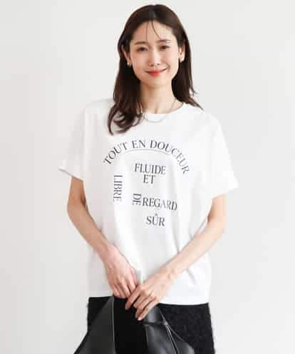 FOKGD60085 MK MICHEL KLEIN [UVカット/接触冷感/洗える]デザインロゴTシャツ