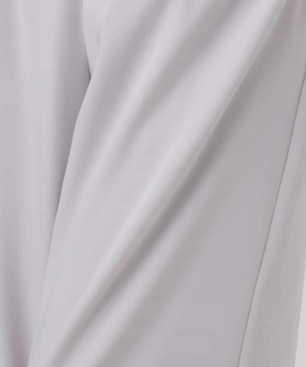 FOLFD24160 MK MICHEL KLEIN(MK ミッシェルクラン) [撥水/防シワ/洗える]共地ベルト付きワイドパンツ ライトグレー