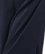 FOLFD24160 MK MICHEL KLEIN(MK ミッシェルクラン) [撥水/防シワ/洗える]共地ベルト付きワイドパンツ ライトグレー