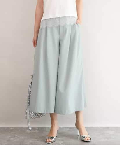 FOLJD76170 MK MICHEL KLEIN [瞬美シリーズ/UVカット/接触冷感/速乾/洗える]トリコット ワイドクロップドパンツ