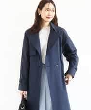 FOVFD10300 MK MICHEL KLEIN(MK ミッシェルクラン) [撥水/洗える]トレンチディティールロングコート ネイビー
