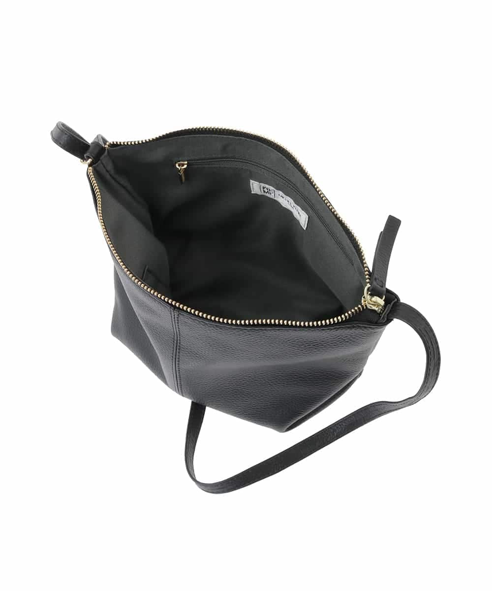 FR5GD01130 MK MICHEL KLEIN(MK ミッシェルクラン) シュリングレザー台形ショルダーバッグ シルバー