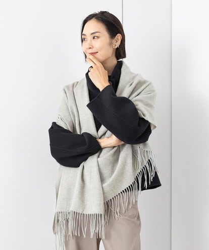 FS3AA10160 MICHEL KLEIN ウール大判ストール(WEB限定カラーあり)