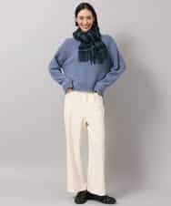 FS3AG50160 MICHEL KLEIN(ミッシェルクラン) カシミヤ混リバーシブルストール アイボリー