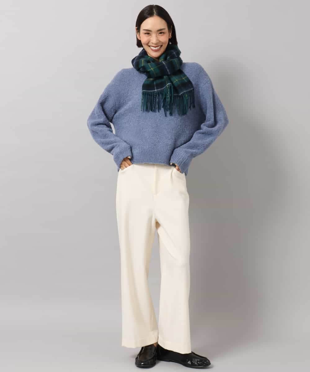 FS3AG50160 MICHEL KLEIN(ミッシェルクラン) カシミヤ混リバーシブルストール アイボリー