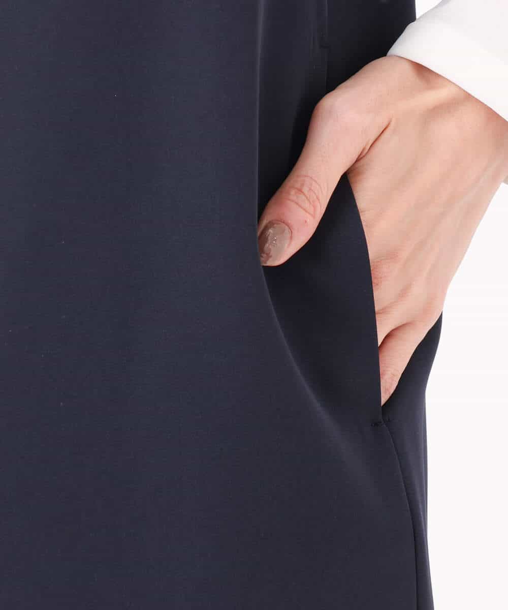 FUEFD01230 MK MICHEL KLEIN(MK ミッシェルクラン) [洗える]バックフリルデザイン ジャンパースカート ネイビー