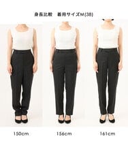 FULAG30170 MK MICHEL KLEIN(MK ミッシェルクラン) [セットアップ対応/洗える]イージーツイル テーパードパンツ ブラック