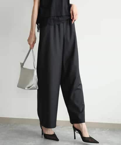 FULJD10160 MK MICHEL KLEIN [洗える]マイクロサキソニー ワイドパンツ