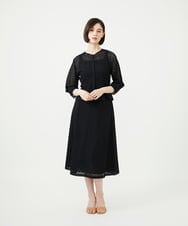 GBBGF43330 Sybilla(シビラ) 【ドラマ着用】スクエアアイレットブラウス ブラック