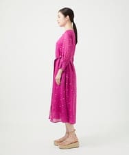 GBEGE41500 Sybilla(シビラ) ダイヤ刺繍リネンドレス フューシャ