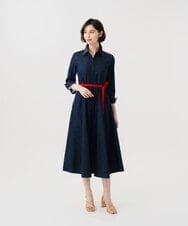 GBEGF06600 Sybilla(シビラ) 【再入荷】ステッチデニムドレス ネイビー