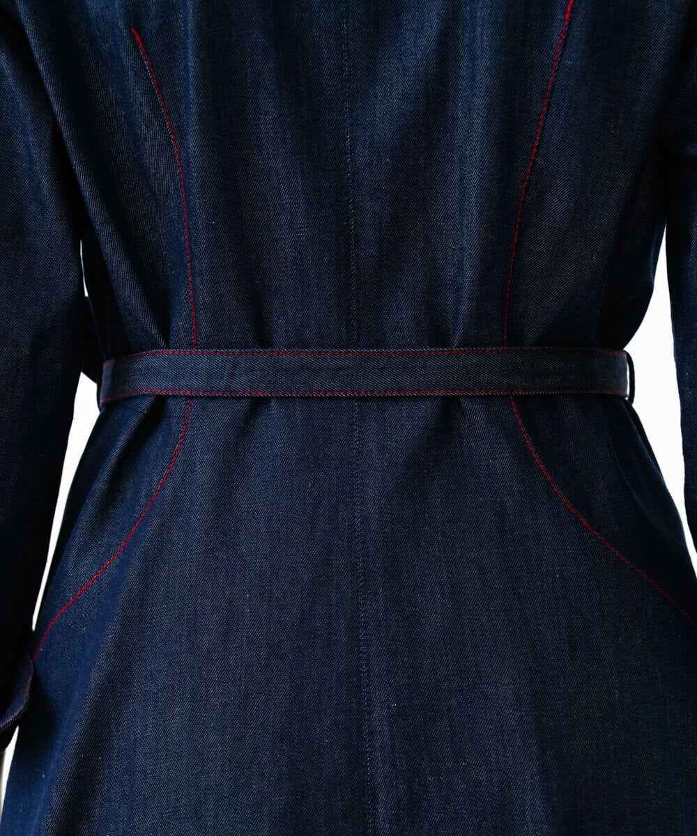 GBEGF06600 Sybilla(シビラ) 【再入荷】ステッチデニムドレス ネイビー