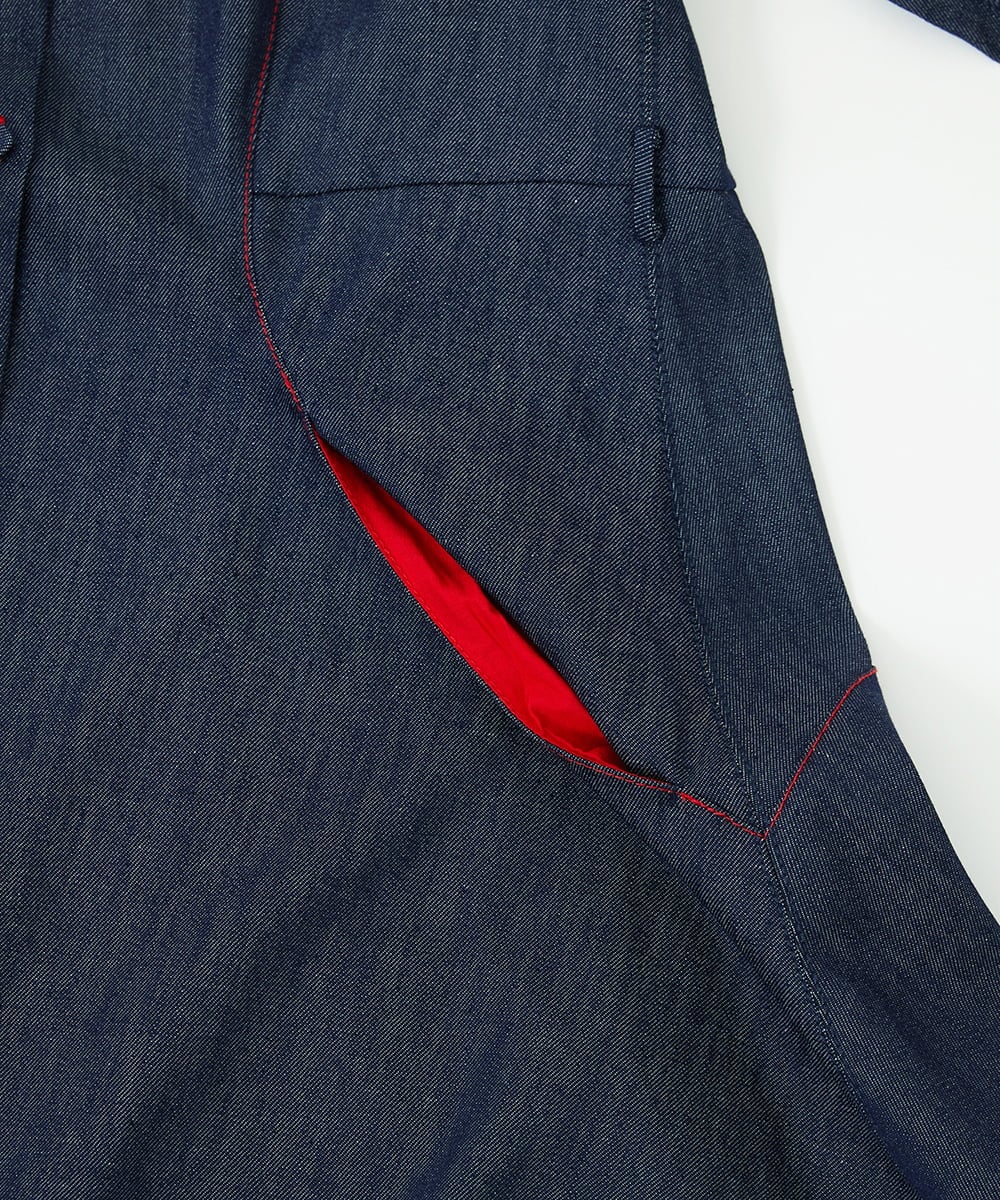 GBEGF06600 Sybilla(シビラ) 【再入荷】ステッチデニムドレス ネイビー