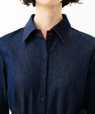 GBEGF06600 Sybilla(シビラ) 【再入荷】ステッチデニムドレス ネイビー