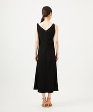 GBEJA04800 Sybilla(シビラ) Vネックロングドレス ブラック