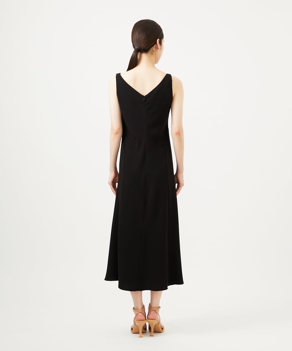 GBEJA04800 Sybilla(シビラ) Vネックロングドレス ブラック