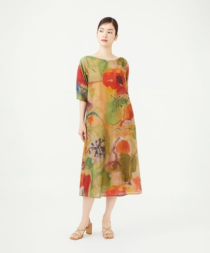 GBEJD46700 Sybilla アートフラワーカフタンドレス