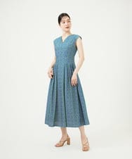 GBEYD05100 Sybilla(シビラ) スクエアドット刺繍ドレス ブルー系