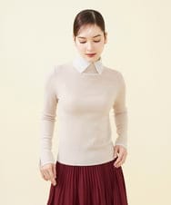 GBFAB04330 Sybilla(シビラ) 【メディア着用】レイヤード風タートルプルオーバー ライトベージュ
