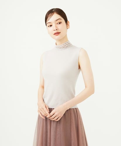 GBFAD32300 Sybilla レースハイネックプルオーバー