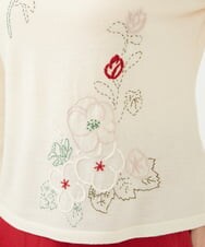 GBFAD34500 Sybilla(シビラ) ステッチフラワー刺繍プルオーバー アイボリー