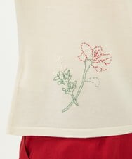 GBFAD34500 Sybilla(シビラ) ステッチフラワー刺繍プルオーバー アイボリー