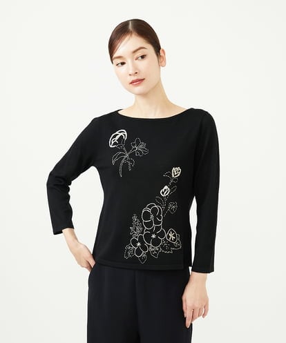 GBFAD34500 Sybilla ステッチフラワー刺繍プルオーバー