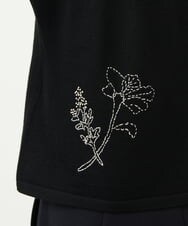 GBFAD34500 Sybilla(シビラ) ステッチフラワー刺繍プルオーバー ブラック