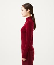 GBFAE33330 Sybilla(シビラ) ステッチデザインハイネックニット バーガンディー