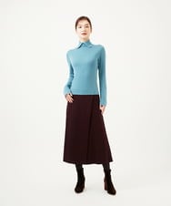 GBFAE33330 Sybilla(シビラ) ステッチデザインハイネックニット サックスブルー
