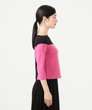 GBFAG01450 Sybilla(シビラ) 【メディア着用】カラーブロックニット ピンク×ブラック