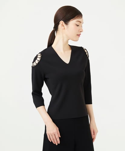 GBFAG03550 Sybilla ショルダーモチーフニット