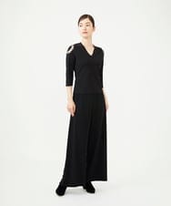 GBFAG03550 Sybilla(シビラ) ショルダーモチーフニット ブラック