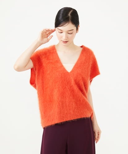 GBFAG30430 Sybilla Vネックファーニット