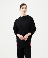 GBFCD01330 Sybilla(シビラ) アシンメトリーハイネックニット ブラック