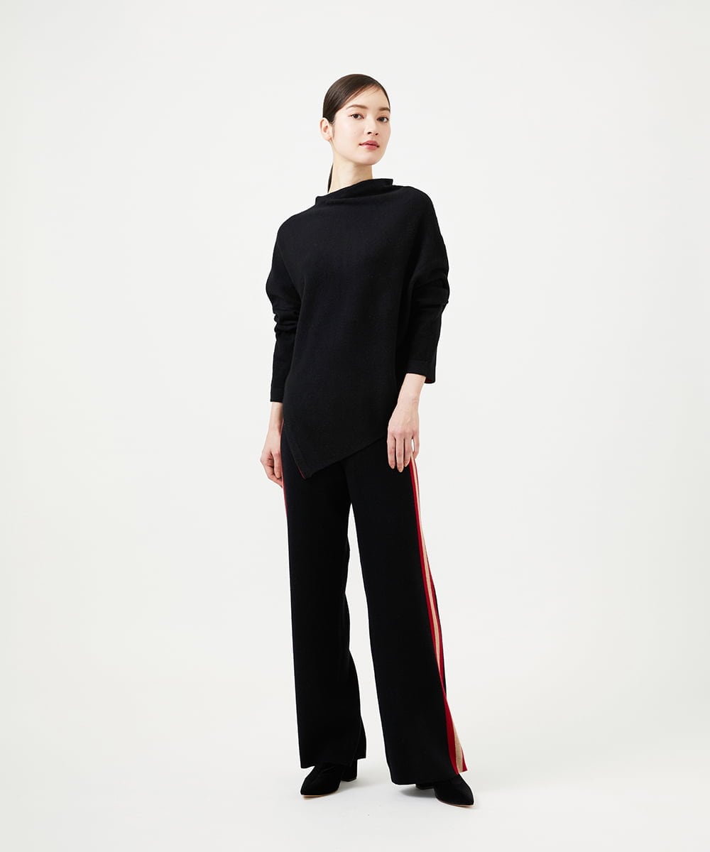 GBFCD01330 Sybilla(シビラ) アシンメトリーハイネックニット ブラック